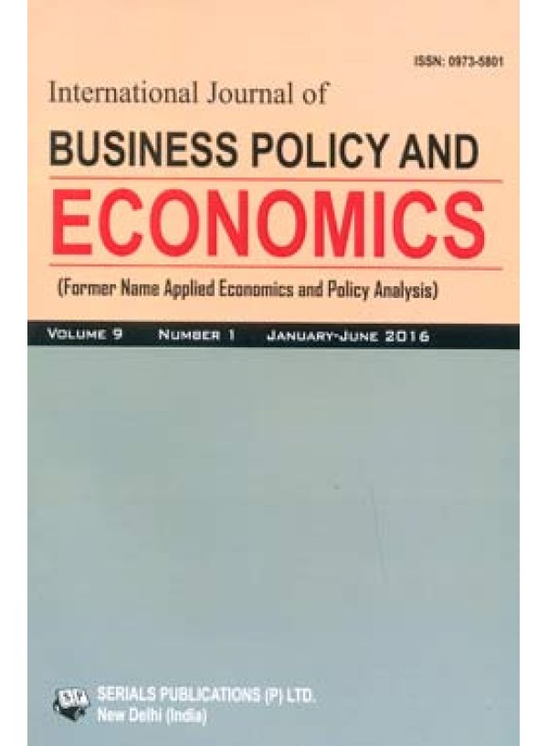 International Journal of Business Policy and Economics
