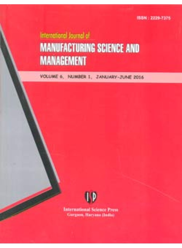 International Journal of Manufacturing Science and Management