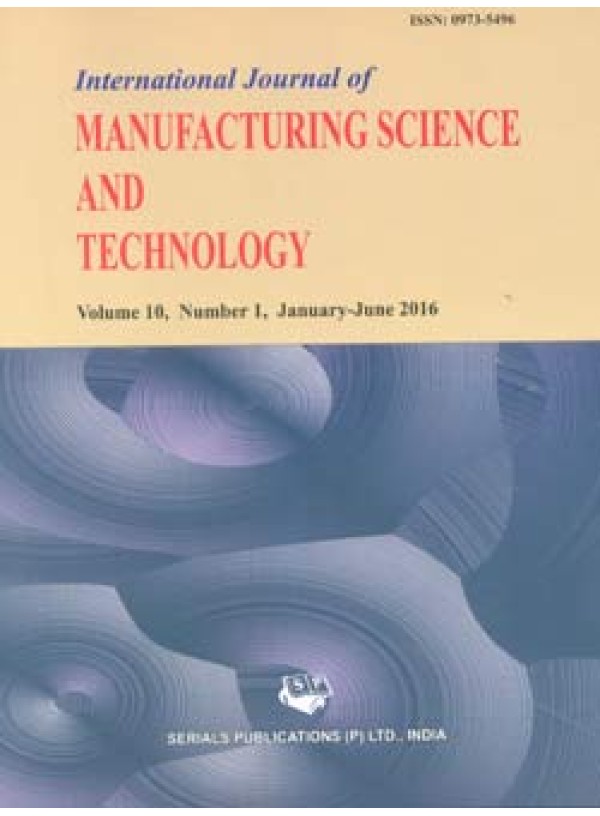 International Journal of Manufacturing Science and Technology
