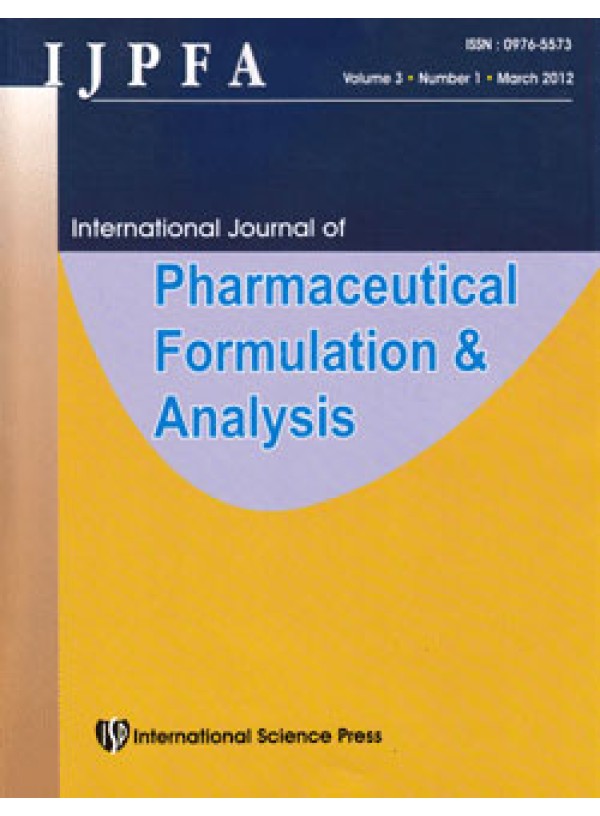 International Journal of Pharmaceutical Formulation and Analysis
