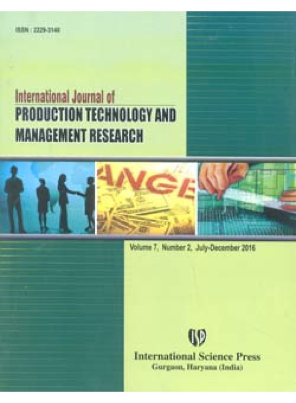 International Journal of Production Technology and Management Research