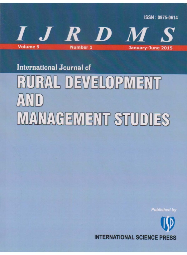 International Journal of Rural Development and Management Studies      
