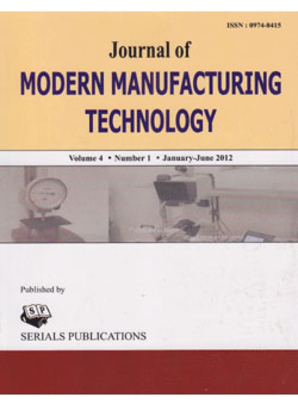 Journal of Modern Manufacturing Technology